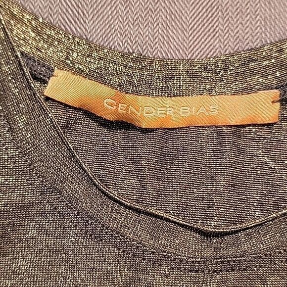 NWOT  Gender Bias gold metallic layering tank - Picture 5 of 8